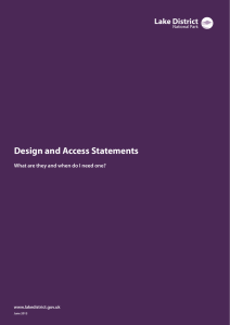 Design and Access Statements - Lake District National Park