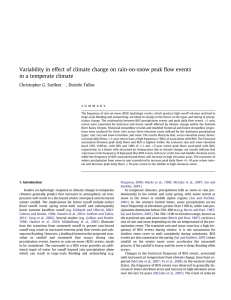 Variability in effect of climate change on rain-on