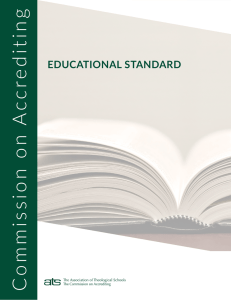Educational Standard - The Association of Theological Schools