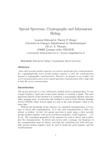 Spread Spectrum, Cryptography and Information Hiding.