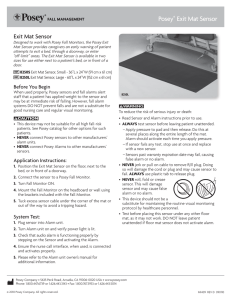 Instructions for Posey® Exit Mat Sensor