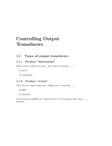 Controlling Output Transducers