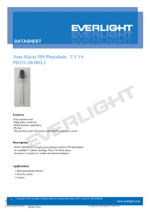 5mm Silicon PIN Photodiode , T-1 3/4 PD333-3B/H0/L2