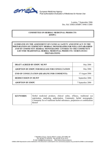 HMPC Guideline on assessment of clinical SE