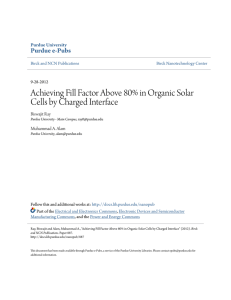 Achieving Fill Factor Above 80% in Organic Solar Cells by Charged