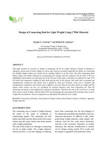 Design of Connecting Rod for Light Weight Using C70S6 Material