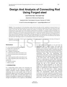 Design And Analysis of Connecting Rod Using Forged steel
