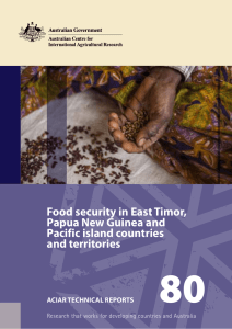 Food security in East Timor, Papua New Guinea and Pacific