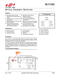 Si1102 Data Sheet -- Optical Proximity Detector
