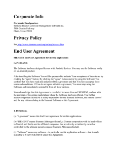 Corporate Info Privacy Policy End User Agreement
