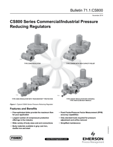 CS800 Series Commercial/Industrial Pressure Reducing Regulators
