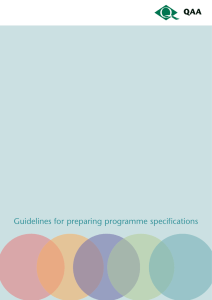 Guidelines for Preparing Programme Specifications