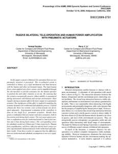 Passive Bilateral Tele-Operation and Human Power Amplification