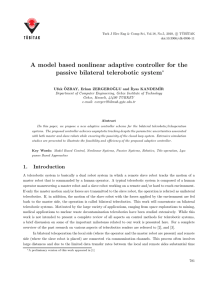 A model based nonlinear adaptive controller for the passive bilateral
