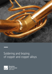 Soldering and brazing of copper and copper alloys
