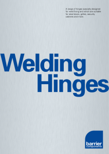 Welding hinges - Barrier Components Barrier Components