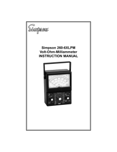 Simpson 260-6XLPM Volt-Ohm-Milliammeter