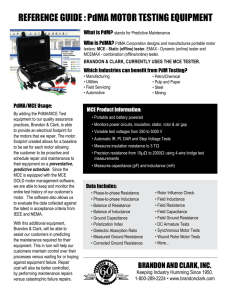 RefeRence Guide : PdMA MotoR testinG equiPMent