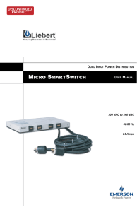 MICRO SMARTSWITCH - Emerson Network Power