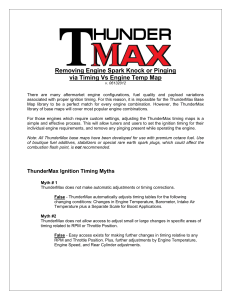 Removing Engine Spark Knock or Pinging via Timing Vs Engine