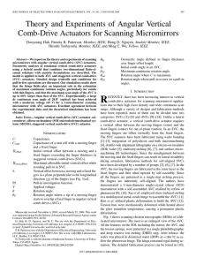 Theory and Experiments of Angular Vertical Comb