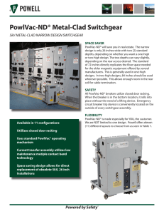 PowlVac-ND® Metal-Clad Switchgear