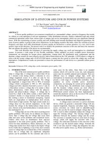 Simulation of D-Statcom and DVR in power systems