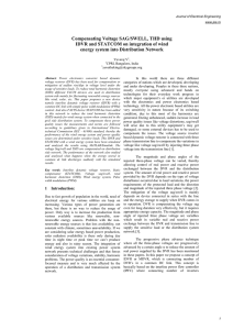 Compensating Voltage SAG/SWELL, THD using IDVR and