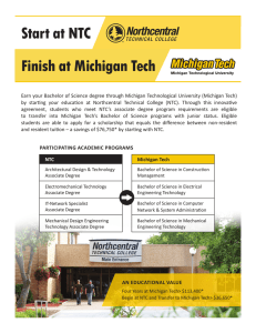 Start at NTC Finish at Michigan Tech