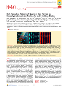 High-Resolution Patterns of Quantum Dots Formed by