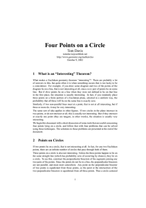 Four Points on a Circle