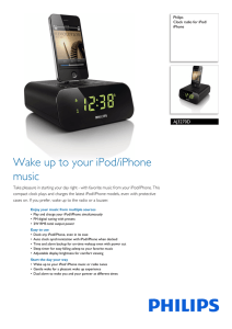 AJ3270D/37 Philips Clock radio for iPod/ iPhone