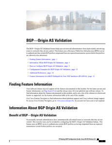BGP—Origin AS Validation