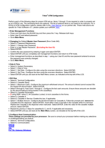 Triton® ATM Configuration Perform each of the following steps for