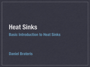 Basic Introduction to Heat Sinks Daniel Brateris