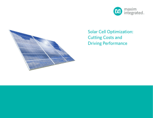 Solar Cell Optimization: Cutting Costs and Driving