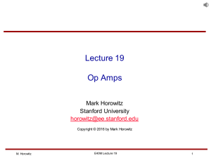 Lecture 19 Op Amps - Stanford University