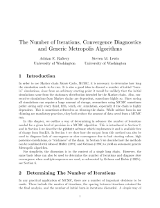 The Number of Iterations, Convergence Diagnostics and Generic