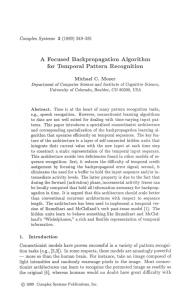 A Focused Backpropagation Algorithm for Temporal Pattern