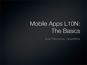 Mobile Apps L10N: The Basics