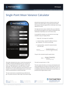 Single-Point Mean Variance Calculator