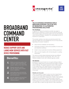 broadband command center