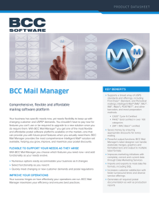 BCC Mail Manager (Datasheet)