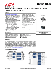 Si5350C-B Data Sheet -- Factory-Programmable Any