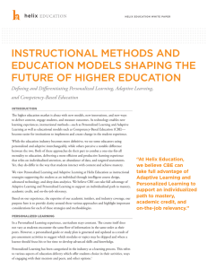instructional methods and education models