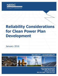 Reliability Considerations for Clean Power Plan Development