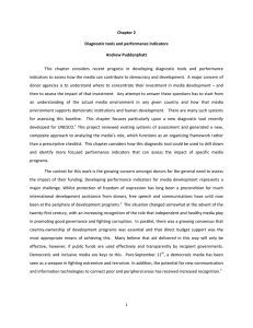 Chapter 2 Diagnostic tools and performance indicators Andrew