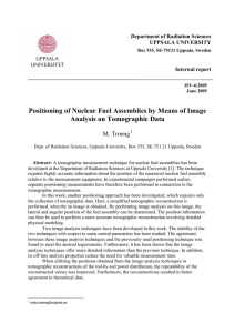 Positioning of Nuclear Fuel Assemblies by Means of Image Analysis