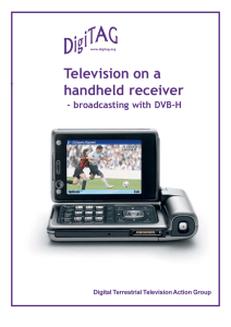 Television on a handheld receiver