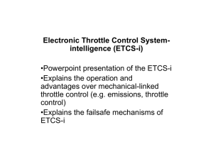 Electronic Throttle Control System- intelligence (ETCS